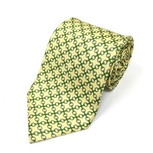 100% Silk Talbots Yellow Chain Necktie